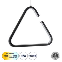 GloboStar® CEROBA 61307 Κρεμαστό Φωτιστικό Οροφής Linear Design LED CCT 12W 1320lm 360° AC 220-240V - Εναλλαγή Φωτισμού μέσω Διακόπτη On/Off All In One Ψυχρό 6000k+Φυσικό 4500k+Θερμό 2700k Μ22 x Π2 x