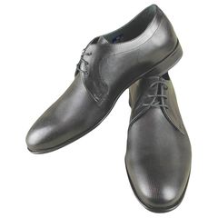 Χειροποίητα Δερμάτινα Plain Toe Derby Παπούτσια Μαύρα 758 BLACK