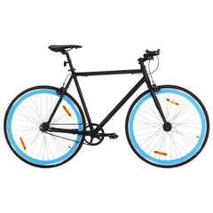 vidaXL Ποδήλατο Μονής Ταχύτητας Μαύρο και Μπλε 700c 51 εκ.