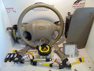 Αερόσακος  Set  HYUNDAI TUCSON (2004-2009)     Οδηγού με τιμόνι,συνοδηγού,2 ζώνες,2 προεντατήρες ζώνης,ταινία,εγκέφαλος airbag,3 αισθητήρες κρούσης