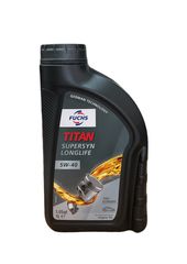5W-40 SUPERSYN LONGLIFE TITAN 1L FUCHS   Συνθετικό λιπαντικό υψηλών προδιαγραφών.Συνιστάται για όλα τα σύγχρονα επιβατικά αυτοκίνητα και ελαφρά επαγγελματικά οχήματα, προσφέροντας μεγάλα διαστήματα αλ