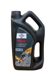 5W-40 SUPERSYN LONGLIFE TITAN 4L FUCHS   Συνθετικό λιπαντικό υψηλών προδιαγραφών.Συνιστάται για όλα τα σύγχρονα επιβατικά αυτοκίνητα και ελαφρά επαγγελματικά οχήματα, προσφέροντας μεγάλα διαστήματα αλ