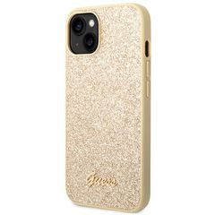 Guess Glitter Script Case for iPhone 14 Plus - Gold-thumb-1