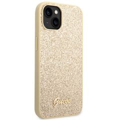 Guess Glitter Script Case for iPhone 14 Plus - Gold-thumb-3