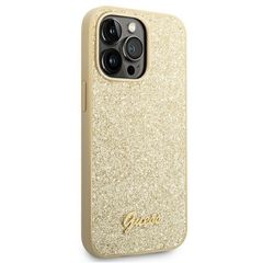Guess Glitter Script Case for iPhone 14 Pro - Gold-thumb-3