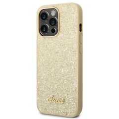 Guess Glitter Script Case for iPhone 14 Pro - Gold-thumb-1