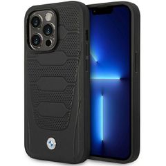 Case BMW BMHMP14L22RPSK iPhone 14 Pro 6.1" black/black Leather Seats Pattern MagSafe