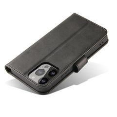 Wallet Case with Stand for iPhone 15 Plus Magnet Case - Black-thumb-4
