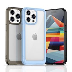 Reinforced case with a flexible frame for iPhone 15 Pro Outer Space - red-thumb-3