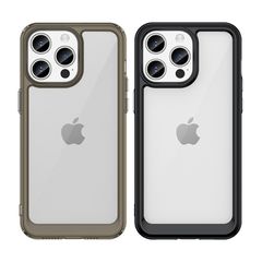 Reinforced case with a flexible frame for iPhone 15 Pro Outer Space - red-thumb-2