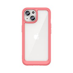 iPhone 15 Plus Outer Space reinforced case with a flexible frame - red-thumb-0