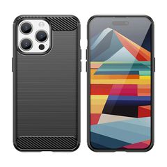 Flexible carbon pattern case for iPhone 15 Pro Max Carbon Case - blue-thumb-3