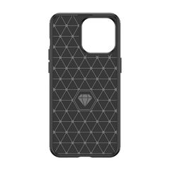 Flexible carbon pattern case for iPhone 15 Pro Carbon Case - blue-thumb-2