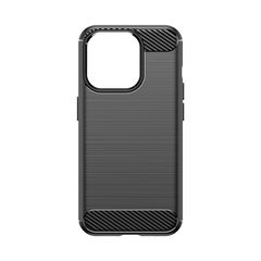 Flexible carbon pattern case for iPhone 15 Pro Carbon Case - black-thumb-1
