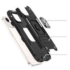 Wozinsky Ring Armor iPhone 15 Plus iPhone 15 Plus Ring Armor Case - Blue-thumb-2