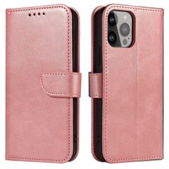 Wallet Case with Stand for iPhone 15 Pro Magnet Case - Pink