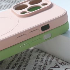 MagSafe compatible silicone case for iPhone 15 Pro Max Silicone Case - cream-thumb-4
