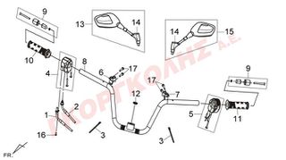 ΚΑΘΡΕΦΤΗΣ ΑΡΙΣΤΕΡΟΣ ΑΣΠΡΟΣ WH-300P 88120-L4A-900-QU
