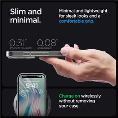 Spigen Crystal Hybrid iPhone 15 Pro Case - Clear-thumb-4