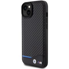 BMW Leather Carbon case for iPhone 15 Plus - black-thumb-1