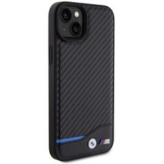 BMW Leather Carbon case for iPhone 15 Plus - black-thumb-3
