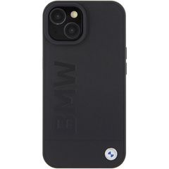 BMW Leather Hot Stamp case for iPhone 15 Plus - black-thumb-2