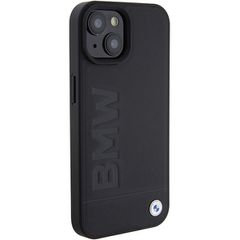 BMW Leather Hot Stamp case for iPhone 15 Plus - black-thumb-3