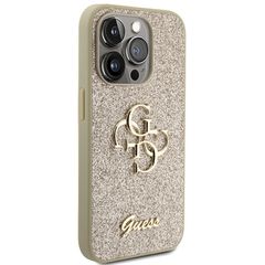 Guess Glitter Script Big 4G case for iPhone 15 Pro - gold-thumb-3