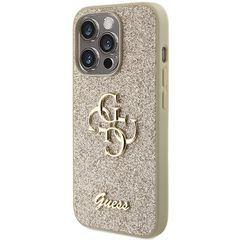 Guess Glitter Script Big 4G case for iPhone 15 Pro - gold-thumb-1