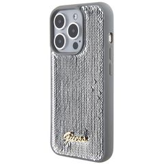 Guess Sequin Script Metal case for iPhone 15 Pro - silver-thumb-1