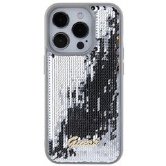 Guess Sequin Script Metal case for iPhone 15 Pro - silver-thumb-2
