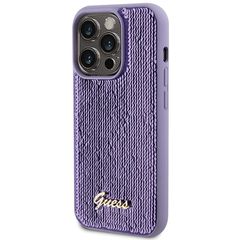 Guess Sequin Script Metal case for iPhone 15 Pro - purple-thumb-1