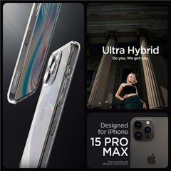 Spigen Crystal Hybrid Case for iPhone 15 Pro Max - Clear-thumb-2