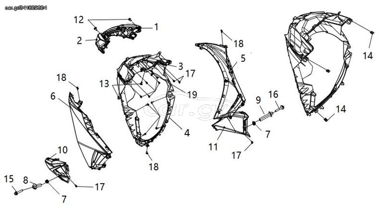 ΠΟΔΙΑ ΔΕΞΙΑ ΜΑΥΡΗ (GY-098U) 64301-VE1-0003-KU