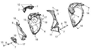 ΠΟΔΙΑ ΔΕΞΙΑ ΜΠΛΕ (BU-2030U) 64301-VE1-0003-DN