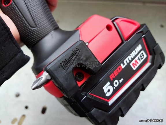 ΚΟΡΥΦΑΙΟ!!Σετ Milwaukee 18V Κρουστικό Δραπανοκατσάβιδο + παλμικός βιδολογος 4 ταχυτήτων 1/4''με 2 μπαταρίες 18VX5Ah-thumb-14