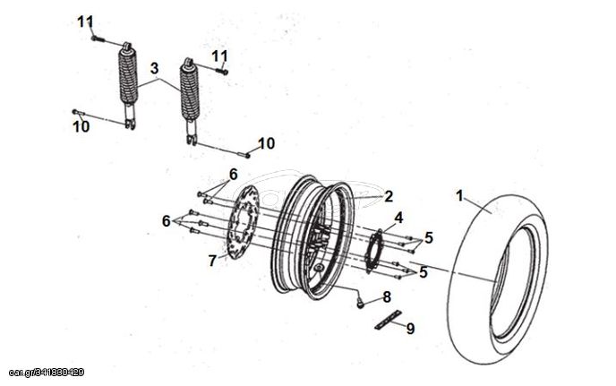 ΤΡΟΧΟΣ ΟΠΙΣΘΙΟΣ 42601-J01-000