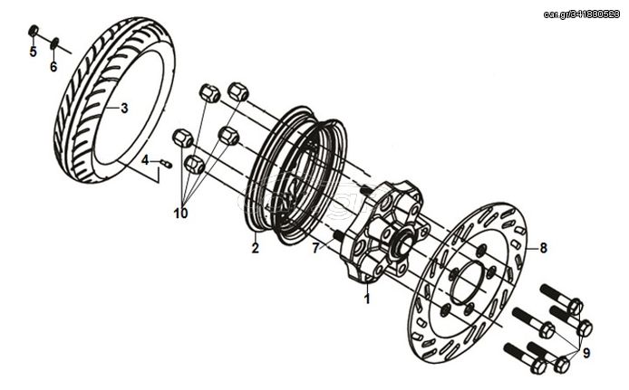 ΤΡΟΧΟΣ ΟΠΙΣΘΙΟΣ 42601-Z2D-000-K