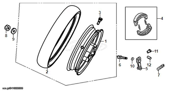 ΤΡΟΧΟΣ ΟΠΙΣΘΙΟΣ 42601-X7A-000