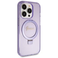 Guess Ring Stand Script Glitter MagSafe case for iPhone 13 Pro / 13 - purple-thumb-3