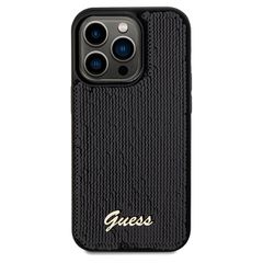 Guess Sequin Script Metal case for iPhone 14 Pro Max - black-thumb-2