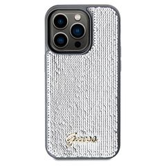 Guess Sequin Script Metal case for iPhone 14 Pro Max - silver-thumb-2