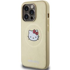 Hello Kitty Leather Kitty Head MagSafe case for iPhone 13 Pro Max - gold-thumb-1