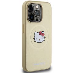 Hello Kitty Leather Kitty Head MagSafe case for iPhone 13 Pro Max - gold-thumb-3