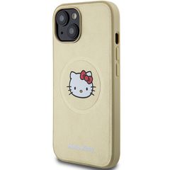 Hello Kitty Leather Kitty Head MagSafe case for iPhone 14 - gold-thumb-1