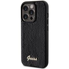 Guess Sequin Script Metal case for iPhone 13 Pro / 13 - black-thumb-1
