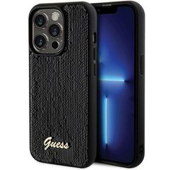 Guess Sequin Script Metal case for iPhone 13 Pro / 13 - black