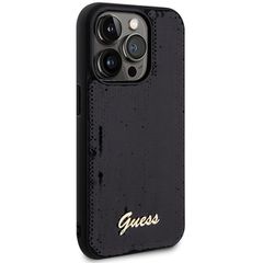 Guess Sequin Script Metal case for iPhone 13 Pro Max - black-thumb-3
