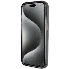 Guess Ring Stand Script Glitter MagSafe case for iPhone 14 / 15 / 13 - black-thumb-4