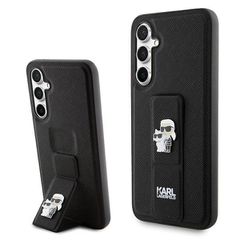 Karl Lagerfeld Gripstand Saffiano Karl Pins case for Samsung Galaxy S23 FE - black